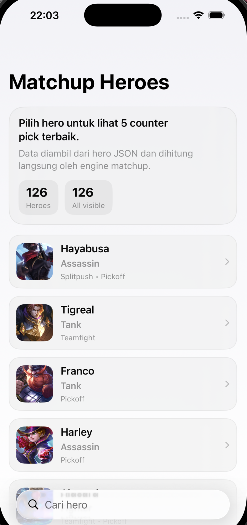 MLBB Heroes Matchup Decision Support System