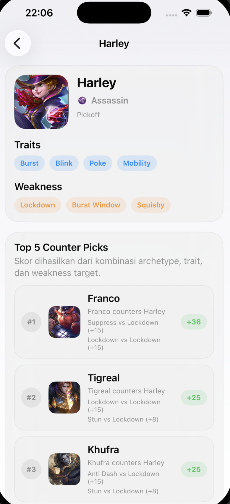 MLBB Heroes Matchup Decision Support System